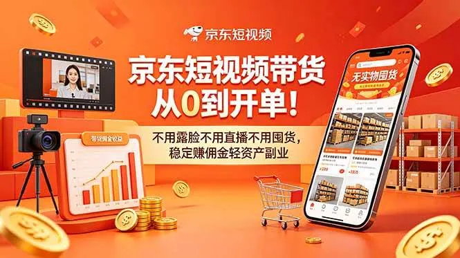 （18895期）京东短视频带货从0到开单！不用露脸不用直播不用囤货，稳定赚佣金轻资产副业mc69.cn - 副业项目分享,互联网学习资源,考公考研资料,虚拟资料与创业思路天璇笔记网