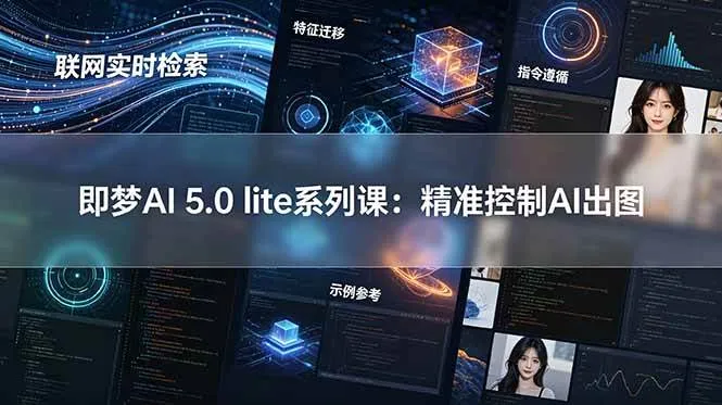 （18962期）即梦AI 5.0 lite实战课：联网实时检索+特征迁移+指令遵循+示例参考，精准控制AI出图mc69.cn - 副业项目分享,互联网学习资源,考公考研资料,虚拟资料与创业思路天璇笔记网