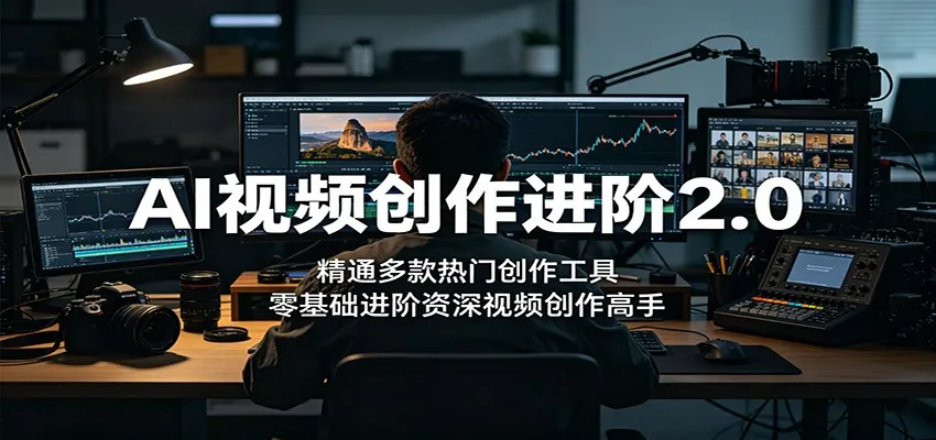 AI视频创作进阶2.0：精通多款热门创作工具，零基础进阶资深视频创作高手mc69.cn - 副业项目分享,互联网学习资源,考公考研资料,虚拟资料与创业思路天璇笔记网