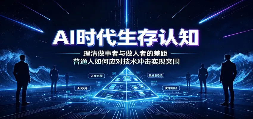 AI时代生存认知：理清做事者与做人者的差距，普通人如何应对技术冲击实现突围mc69.cn - 副业项目分享,互联网学习资源,考公考研资料,虚拟资料与创业思路天璇笔记网