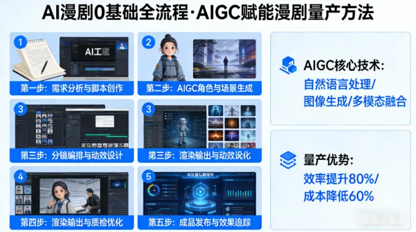 AI漫剧0基础全流程，快速掌握AIGC赋能的漫剧量产方法mc69.cn - 副业项目分享,互联网学习资源,考公考研资料,虚拟资料与创业思路天璇笔记网