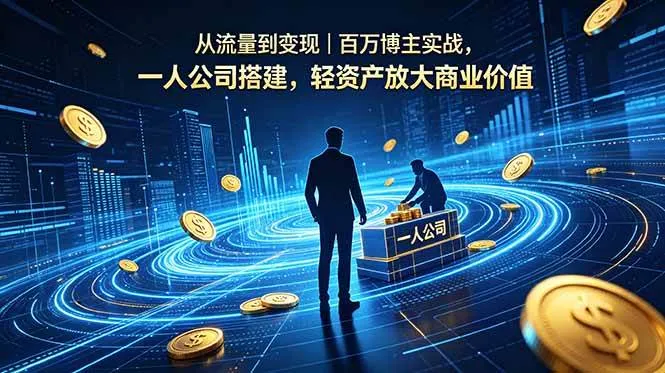 （18645期）从流量到变现｜百万博主实战，一人公司搭建，轻资产放大商业价值mc69.cn - 副业项目分享,互联网学习资源,考公考研资料,虚拟资料与创业思路天璇笔记网