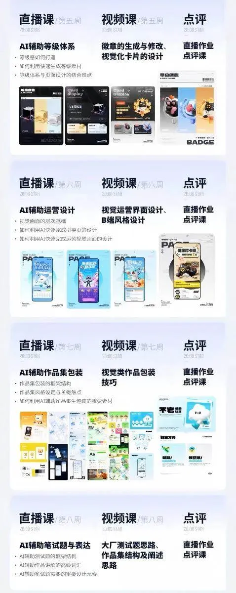 （19378期）AI+UI系统实战课：十周完整教学｜图标IP运营视觉｜笔试作品集交互动效全套落地教程