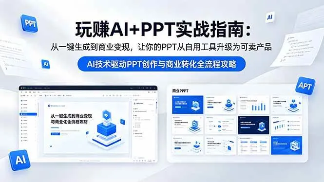 （18448期）玩赚AI+PPT实战指南-更新5月13：从一键生成到商业变现，让你的PPT从自用工具升级为可卖产品mc69.cn - 副业项目分享,互联网学习资源,考公考研资料,虚拟资料与创业思路天璇笔记网