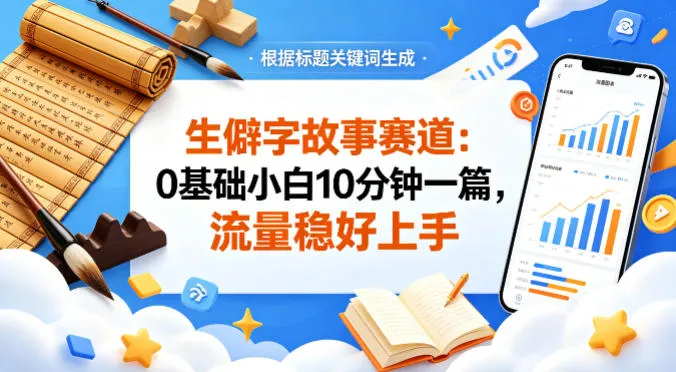 公众号流量主——生僻字故事赛道，流量稳，好上手，0基础小白也能10分钟一篇mc69.cn - 副业项目分享,互联网学习资源,考公考研资料,虚拟资料与创业思路天璇笔记网