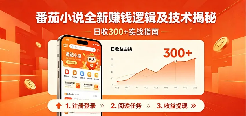 番茄小说全新赚钱逻辑及技术日收300+，小白新书皆可做！无脑赚就行了！mc69.cn - 副业项目分享,互联网学习资源,考公考研资料,虚拟资料与创业思路天璇笔记网