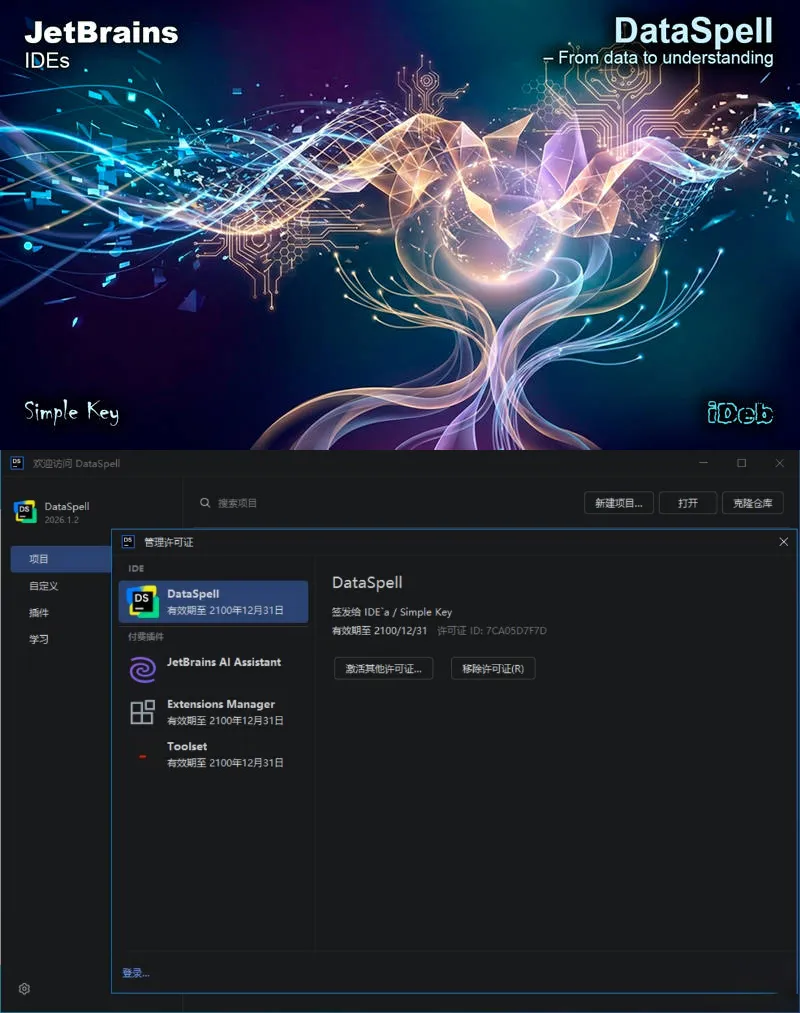 DataSpell v2026.1.2 直装特别版mc69.cn - 副业项目分享,互联网学习资源,考公考研资料,虚拟资料与创业思路天璇笔记网