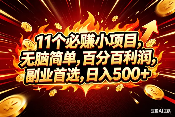 （18245期）11个必赚钱的小项目，百分百赚米，无脑简单，副业首选，日入300+mc69.cn - 副业项目分享,互联网学习资源,考公考研资料,虚拟资料与创业思路天璇笔记网