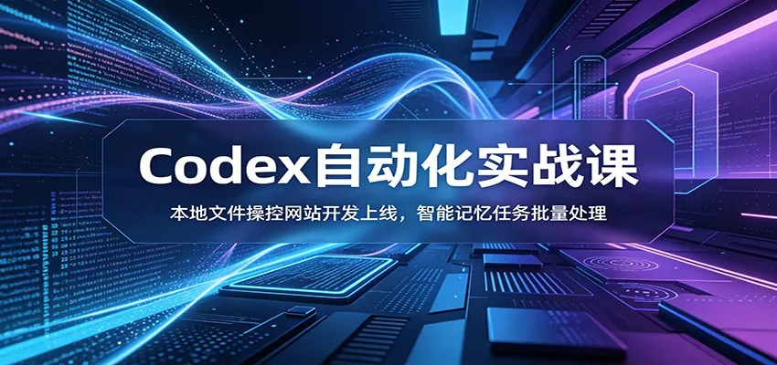 Codex自动化实战课：本地文件操控网站开发上线，智能记忆任务批量处理mc69.cn - 副业项目分享,互联网学习资源,考公考研资料,虚拟资料与创业思路天璇笔记网