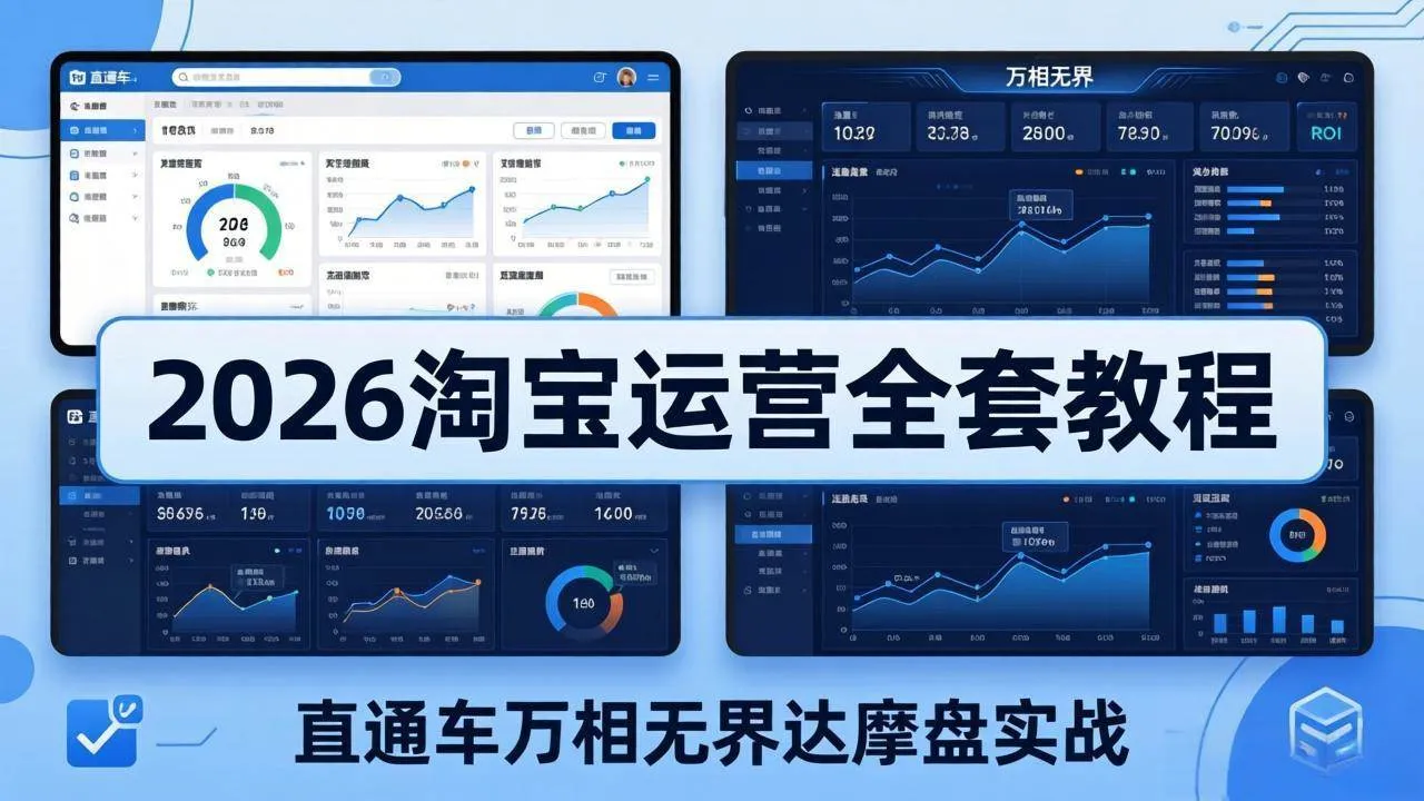 （19288期）2026淘宝运营全套教程(更新7月)，直通车万相无界达摩盘实战，从基础到进阶提升流量转化mc69.cn - 副业项目分享,互联网学习资源,考公考研资料,虚拟资料与创业思路天璇笔记网