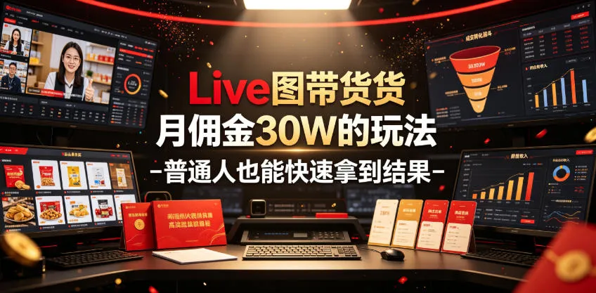 Live图带货月佣金30W的玩法-普通人也能快速拿到结果mc69.cn - 副业项目分享,互联网学习资源,考公考研资料,虚拟资料与创业思路天璇笔记网