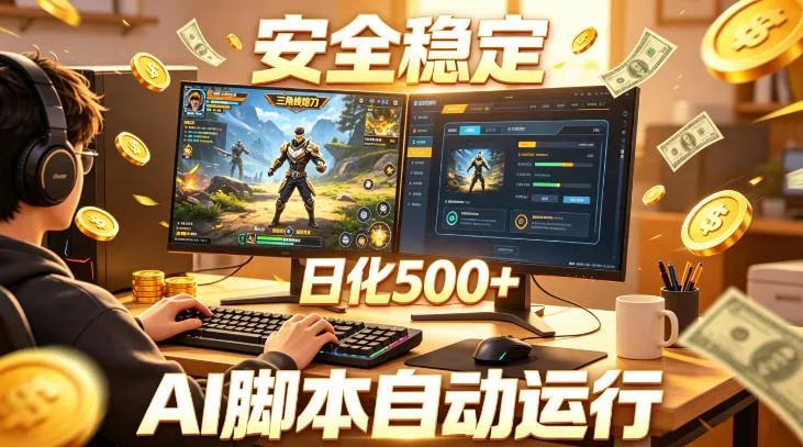 三角洲全自动挂G项目，AI脚本躺賺，日化500+，无需手动操作【揭秘】mc69.cn - 副业项目分享,互联网学习资源,考公考研资料,虚拟资料与创业思路天璇笔记网
