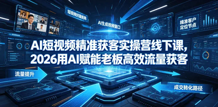 AI短视频精准获客实操营6月10-14号线下课，2026用AI赋能老板高效流量获客mc69.cn - 副业项目分享,互联网学习资源,考公考研资料,虚拟资料与创业思路天璇笔记网
